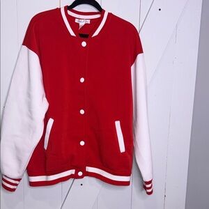 Red and White Varsity Jacket